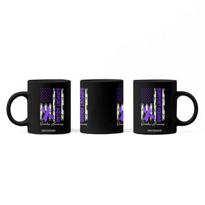 Support Squad Overdose Awareness Coffee Mug Purple Ribbon American Flag Graphic TS10 Print Your Wear