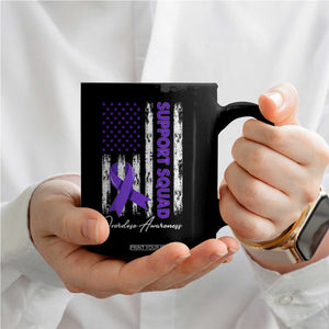 Support Squad Overdose Awareness Coffee Mug Purple Ribbon American Flag Graphic TS10 Print Your Wear