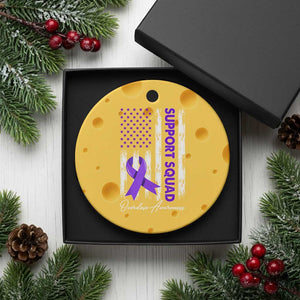 Support Squad Overdose Awareness Ceramic Ornament Purple Ribbon American Flag Graphic TS10 1pc Yellow Cheese Print Your Wear