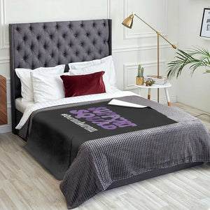 Support Squad Overdose Awareness Throw Blanket Purple Ribbon Groovy Typography Graphic TS10 Print Your Wear