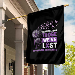 Overdose Awareness Garden Flag Remembering Those We Have Lost Dandelion Purple Ribbon Memorial TS10 Print Your Wear