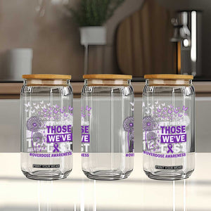 Overdose Awareness Glass Can Remembering Those We Have Lost Dandelion Purple Ribbon Memorial TS10 Print Your Wear
