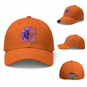 No Story Should End Too Soon Purple Sunflower Overdose Awareness Baseball Cap TS10 Baseball Cap Universal Fit Orange Print Your Wear