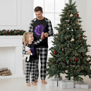 No Story Should End Too Soon Purple Sunflower Overdose Awareness Plaid Pajama Set TS10 White Plaid Print Your Wear