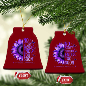 No Story Should End Too Soon Purple Sunflower Overdose Awareness Ceramic Ornament TS10 Print Your Wear