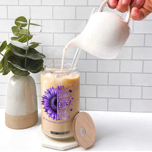 No Story Should End Too Soon Purple Sunflower Overdose Awareness Glass Can TS10 Print Your Wear