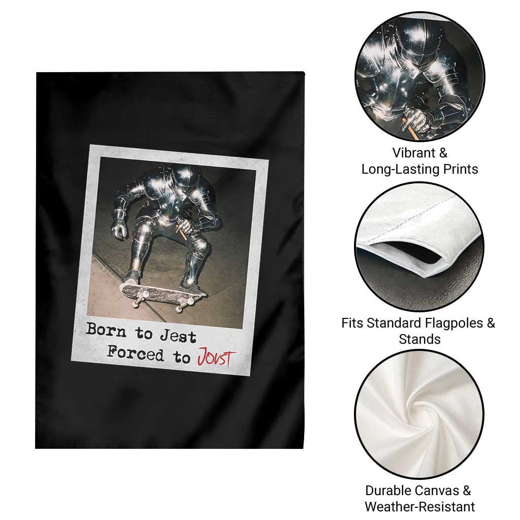 Knights Meme Garden Flag Born to Jest Forced to Joust TS10 Print Your Wear