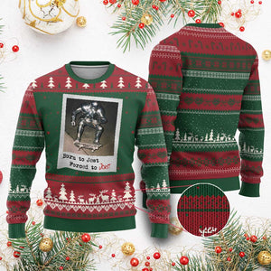 Knights Meme Ugly Christmas Sweater Born to Jest Forced to Joust TS10 Red Green Print Your Wear