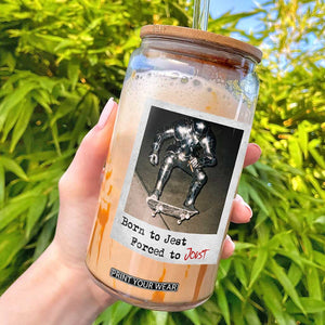 Knights Meme Glass Can Born to Jest Forced to Joust TS10 Black Print Your Wear