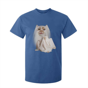 Funny Halloween Ghost Cat Meme T Shirt For Kid TS10 Royal Blue Print Your Wear
