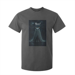 Cat Halloween T Shirt For Kid Spooky Season Ghost Kitten Haunted Mansion TS10 Dark Heather Print Your Wear