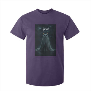 Cat Halloween T Shirt For Kid Spooky Season Ghost Kitten Haunted Mansion TS10 Purple Print Your Wear