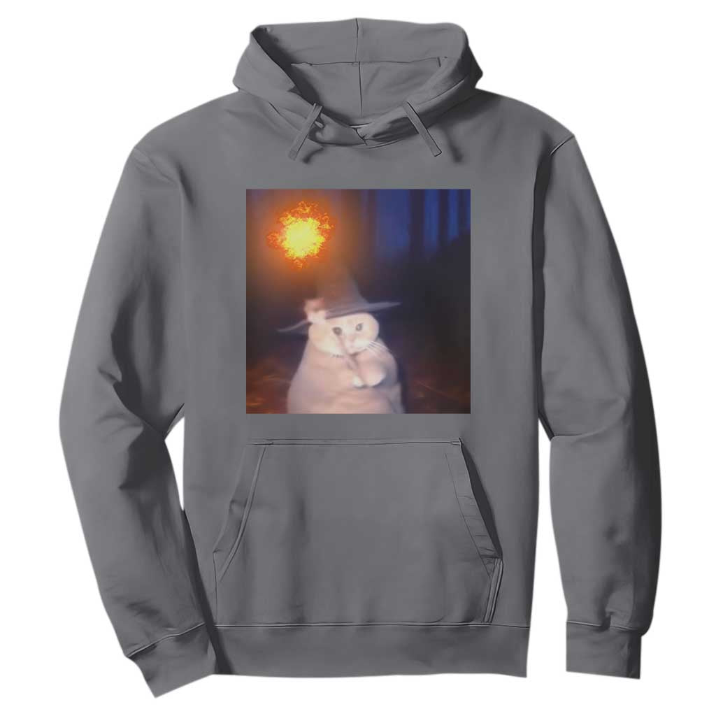 Wizard Cat Hoodie Weird Funny Retro Halloween Orange Cat Meme TS10 Charcoal Print Your Wear