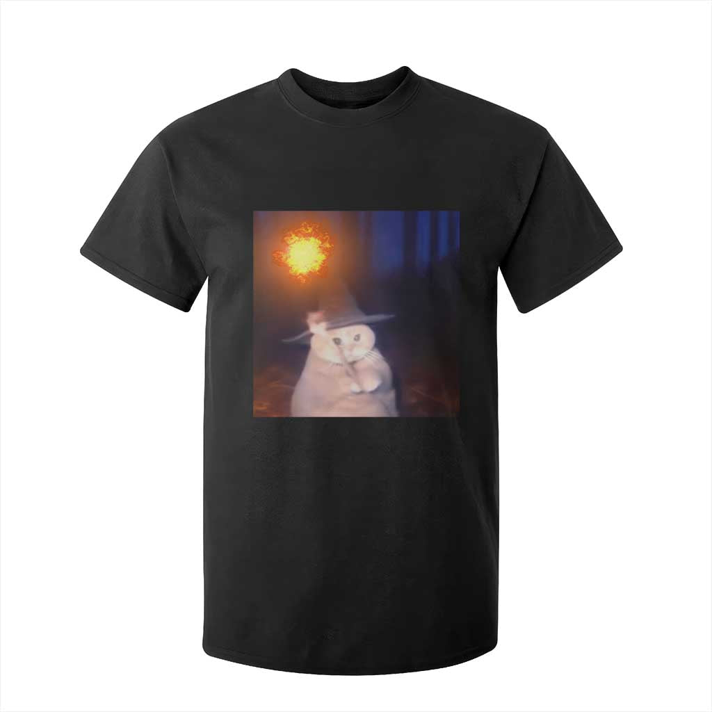 Wizard Cat T Shirt For Kid Weird Funny Retro Halloween Orange Cat Meme TS10 Black Print Your Wear