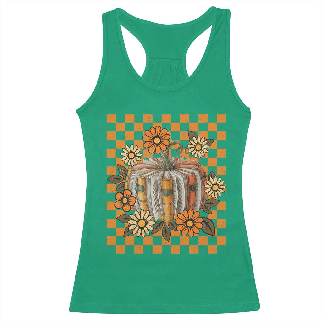 Book Pumpkin Racerback Tank Top Fall Halloween Book Lover Bookish Gift TS10 Irish Green Print Your Wear