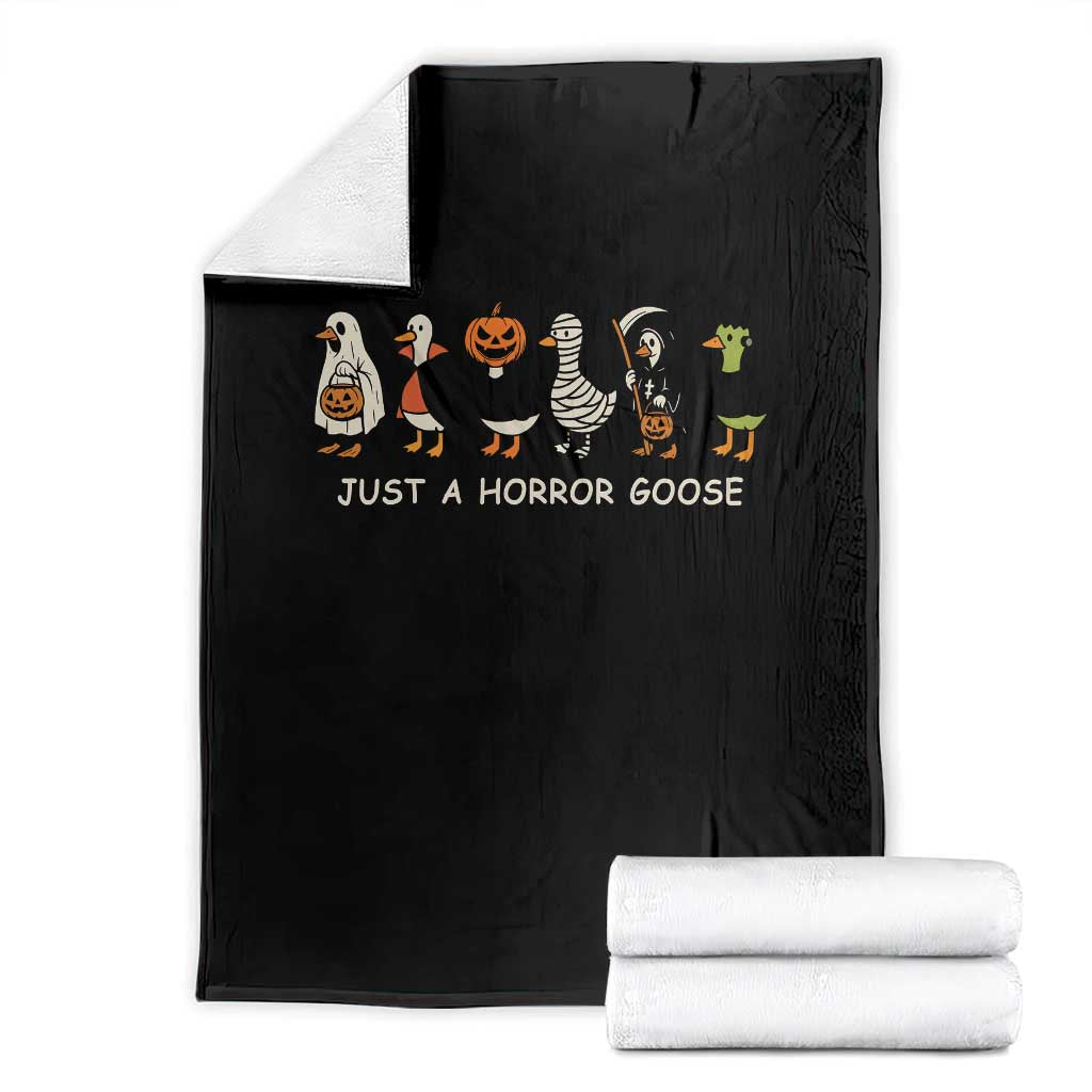 Halloween Funny Goose Throw Blanket Spooky Season 90s Horror Movie TS10 Black Print Your Wear