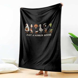 Halloween Funny Goose Throw Blanket Spooky Season 90s Horror Movie TS10 Print Your Wear