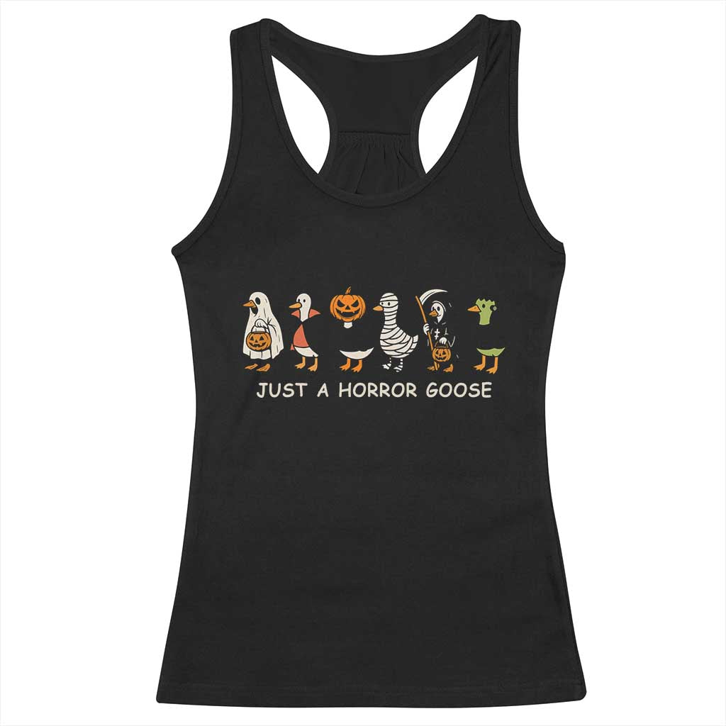 Halloween Funny Goose Racerback Tank Top Spooky Season 90s Horror Movie TS10 Black Print Your Wear