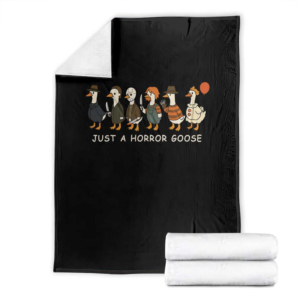 Halloween Funny Goose Costume Throw Blanket Funny Spooky Season Horror Movie TS10 Black Print Your Wear