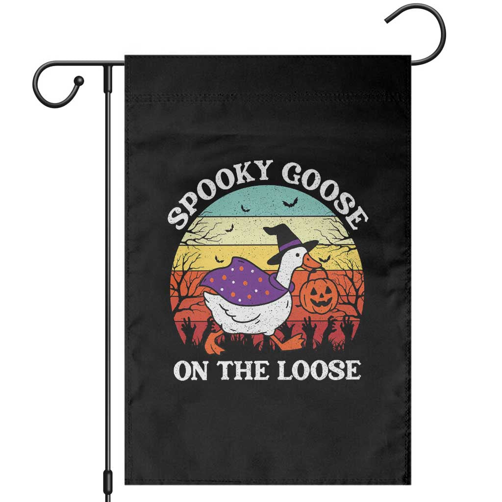Witchy Silly Goose Garden Flag Retro Girly Halloween Spooky Goose Lover TS10 Black Print Your Wear