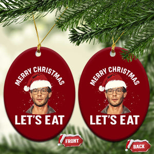 True Crime Ugly Christmas Ceramic Ornament Funny Jeffrey Dahmer Merry Xmas Lets Eat TS10 Print Your Wear
