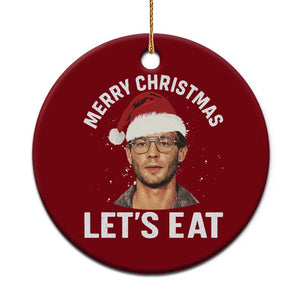True Crime Ugly Christmas Ceramic Ornament Funny Jeffrey Dahmer Merry Xmas Lets Eat TS10 1pc Red Print Your Wear