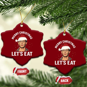 True Crime Ugly Christmas Ceramic Ornament Funny Jeffrey Dahmer Merry Xmas Lets Eat TS10 Print Your Wear