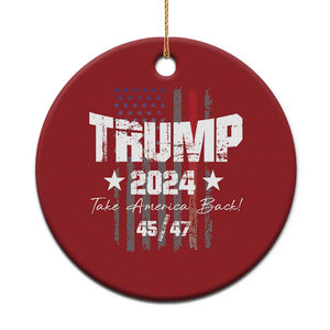 Trump 2024 Christmas Ornament American Flag Vote President Republican Gifts TS10 Print Your Wear