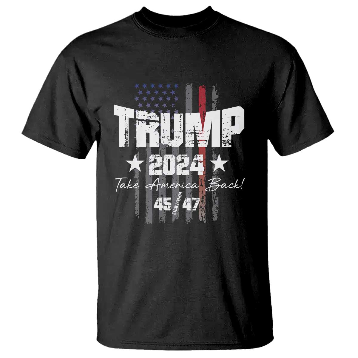 Trump 2024 T Shirt American Flag Vote President Republican Gifts TS10 Black Print Your Wear