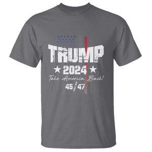 Trump 2024 T Shirt American Flag Vote President Republican Gifts TS10 Charcoal Print Your Wear