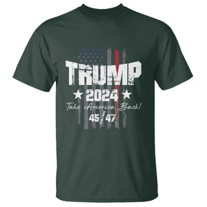 Trump 2024 T Shirt American Flag Vote President Republican Gifts TS10 Dark Forest Green Print Your Wear