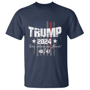 Trump 2024 T Shirt American Flag Vote President Republican Gifts TS10 Navy Print Your Wear