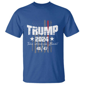 Trump 2024 T Shirt American Flag Vote President Republican Gifts TS10 Royal Blue Print Your Wear