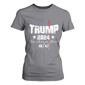 Trump 2024 T Shirt For Women American Flag Vote President Republican Gifts TS10 Charcoal Print Your Wear