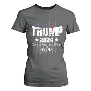 Trump 2024 T Shirt For Women American Flag Vote President Republican Gifts TS10 Dark Heather Print Your Wear