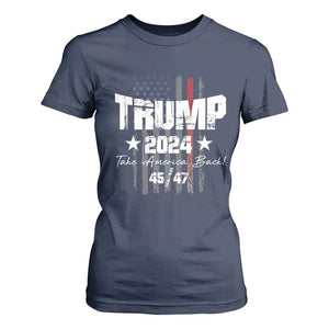 Trump 2024 T Shirt For Women American Flag Vote President Republican Gifts TS10 Navy Print Your Wear