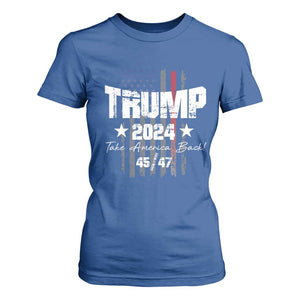 Trump 2024 T Shirt For Women American Flag Vote President Republican Gifts TS10 Royal Blue Print Your Wear