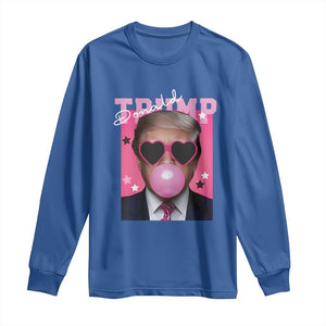 Funny Trump 2024 Long Sleeve Shirt Pink Bubble Gum TS10 Royal Blue Print Your Wear