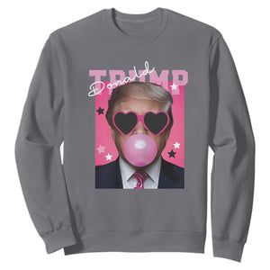 Funny Trump 2024 Sweatshirt Pink Bubble Gum TS10 Charcoal Print Your Wear