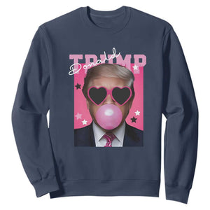 Funny Trump 2024 Sweatshirt Pink Bubble Gum TS10 Navy Print Your Wear