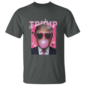 Funny Trump 2024 T Shirt Pink Bubble Gum TS10 Dark Heather Print Your Wear