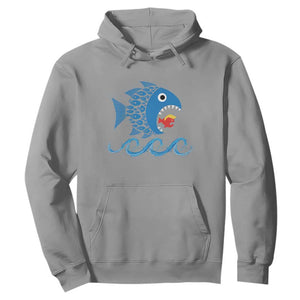 Blue Wave Kamala Fish Eat Fish Hoodie Funny Vote Blue Wave TS10 Sport Gray Print Your Wear