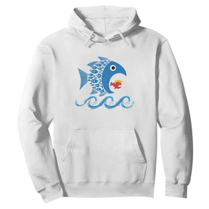 Blue Wave Kamala Fish Eat Fish Hoodie Funny Vote Blue Wave TS10 White Print Your Wear