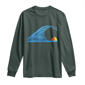 Blue Wave Cat Ladies For Kamala Harris Donald Trump 2024 Long Sleeve Shirt TS10 Dark Forest Green Print Your Wear