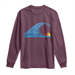 Blue Wave Cat Ladies For Kamala Harris Donald Trump 2024 Long Sleeve Shirt TS10 Maroon Print Your Wear