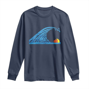 Blue Wave Cat Ladies For Kamala Harris Donald Trump 2024 Long Sleeve Shirt TS10 Navy Print Your Wear