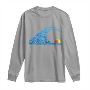 Blue Wave Cat Ladies For Kamala Harris Donald Trump 2024 Long Sleeve Shirt TS10 Sport Gray Print Your Wear