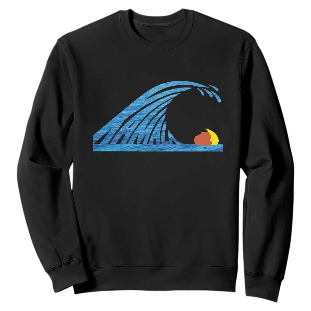 Blue Wave Cat Ladies For Kamala Harris Donald Trump 2024 Sweatshirt TS10 Black Print Your Wear