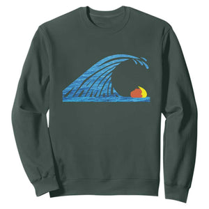 Blue Wave Cat Ladies For Kamala Harris Donald Trump 2024 Sweatshirt TS10 Dark Forest Green Print Your Wear