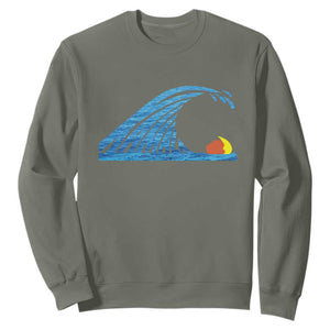 Blue Wave Cat Ladies For Kamala Harris Donald Trump 2024 Sweatshirt TS10 Military Green Print Your Wear